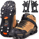 ZUXNZUX Crampons, Ice Cleats for Shoes and Boots, Silicone Stainless Steel Grippers Shoe Spikes Grips Traction, Size M