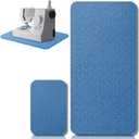 2 Pcs Sewing Machine Muffling Mat Pedal Sewing Mat Reduce Vibrations Noise No Slip Machine Accessories for Quilting(17'' X 36'' and 9'' X 14'',Blue)