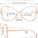 Zeelool Geometric Glasses Metal Eyewear for Women Frame with Non-prescription Clear Lens ZJGM405125 (Gold)