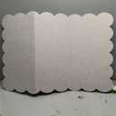 Mooliwe Scalloped Felt Bulletin Board 36 x 24 Inches Foldable Beige Pin Cork Board Alternative for Wall, 3' x 2' Trifold Picture Vision Self Adhesive Bulletin Decorative