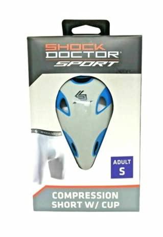 Compression Shorts Shock Doctor with Cup (Small) White