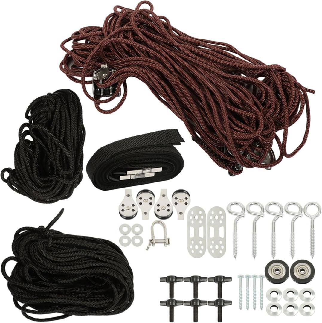 Hardtop Overhead Garage Storage Hoist Replacement for Wrangler and Bronco Self-Leveling Safe Anti-Drop System