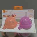 Munchkin Any Angle Sippy Cups for Toddlers, Spill Proof Weighted Straw Cup with Transition Handles for Babies 6 Months and Up, 7 Ounce, 2 Pack, Pink/Purple