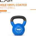 CAP Vinyl Coated Cast Iron Kettlebell, 40 LB Home Gym Weight