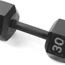 CAP Barbell Cast Iron Hex Dumbbell, Black, Single, 30 lb