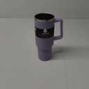 Rietore 40 oz Tumbler with Handle Insulated Stainless Steel Tumbler Double Vacuum Travel Mug Coffee Cup, Lavender Pack 1 No lid Purple