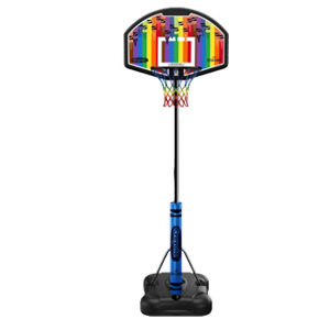 Spalding X Crayola 32" Molded Eco-Composite Telescoping Portable Basketball Hoop with Mini Court Marking Kit