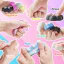 28pcs Taba Squishy Cat Paw Squeeze Toys, Handmade Mini Kawaii Stress Relief Fidget Sensory Toys, Squishies for Kids, Pinch Family, Fidget Cat Paws Mochi Toys for Kids