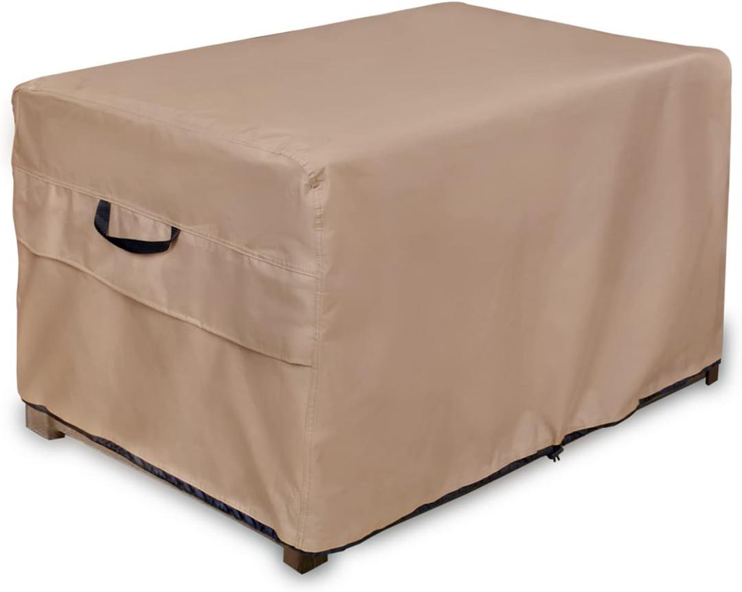 ULTCOVER Patio Deck Box Storage Bench Cover - Waterproof Outdoor Rectangular Fire Pit Table Cover 54 x 28 inch