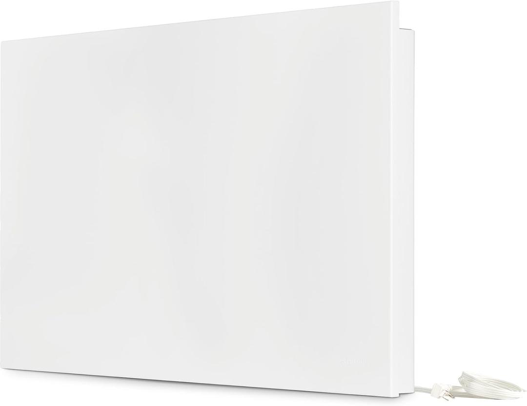Stelpro Mirage Wall Heater - 1500W 120V - Plug-In Thermostat - AMIR1501PW
Heats up to 150 sq ft, Plug-in with 6 ft cord, Built-in electronic thermostat, Quiet convection heat