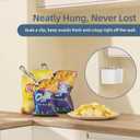 Plastic ClothesPins Heavy Duty Out door 36 Pack with Storage Box, 2.5-Inch Chip Clips with Non-Slip No-Trace Design for Laundry, Drying Clothes,Towels, Crafts, Picture, Food Clips, Home Use and Travel