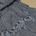 DII Industrial Tonal Textured Woven Throw 50x60, French Blue