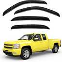 Silverado Rain Guards - Window Visors for 2007-2013 Chevy Silverado/GMC Sierra 1500/Avalanche Crew Cab, Out-Channel Rain Guards for 2007-2014 Silverado/Sierra 2500HD-3500HD/Suburban/Yukon XL