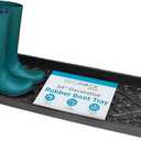 BIRDROCK HOME Rubber Boot Tray | 34 inch Decorative Boot Tray | Waterproof for All Weather Indoor or Outdoor Use | Dog Bowl Tray