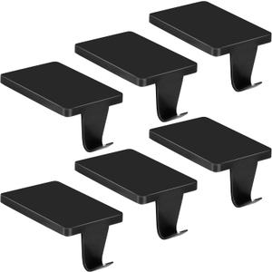 Palonu 4 Pcs Black Christmas Stocking Holders, Heavy Duty Mantle Hangers Cast Iron Hanging Hooks with Non-Slip Pad,Christmas Ornaments Xmas Holiday Decoration Shelf Window Fireplace Mantel Dcor