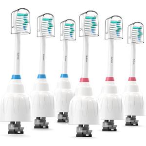 Replacement Toothbrush Heads Compatible with Philips Sonicare E-SeriesReplacement Heads Fit Sonicare E-Series Essence Xtreme Elite Advance and CleanCare Screw-on Electric Toothbrush, BN728, 6 Pack