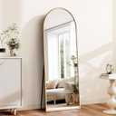 Arched Full Length Mirror, Stand Up Mirror Full Length for Bedroom & Cloakroom, Gold  57 3/8" x 17 1/4", Gold