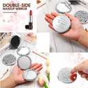 Roowest 10 Pcs Inspirational Compact Mirror Bulk You're Awesome Reminder Appreciation Gifts for Women Employee Coworker Friends Sisterhood Mothers Day Party Favors Pocket Mirrors (White)