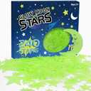 241PCS Glow in The Dark Stars Stickers, 3D Glow in The Dark Stars for Ceiling Wall Room Decor for Teen Girls Boys Kids Luminous Wall Stickers for Stocking Stuffers Holiday Birthday Gift (Green)