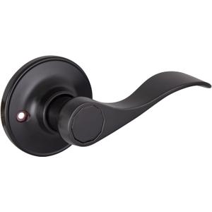 Design House Springdale One-Sided Non-Turning Dummy Door Lever, Matte Black, Decorative Interior Door Handle for Closet, Pantry, and French Doors, Reversible Surface Mount Hardware, 778878