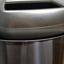 13 Gallon / 49L Stainless Steel Oval Open Top Trash Can with Dual Odor Filters – Sleek, Durable Design for Restaurant, Office, Hotel, Store, Business