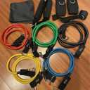 1 Set of Resistance Bands 150lb Strength Fitness Exercise Yoga Workout Color 11PCS lbs