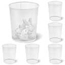 Zeyune 6 Pack White Office Trash Can Bulk Mesh Trash Can 6 Gallon Metal Wire Mesh Waste Paper Basket Round Small Garbage Bin for Office Bathroom Home Bedroom Kitchen Dorm