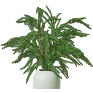 31 Inch Christmas Norfolk Pine Branches - Norfolk Stems Faux Christmas Greenery Stems, Artificial Pine Branches for Vases 2 Pcs