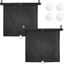 Econour Car Window Shades for Baby | 2 Pack Side Window Sun Shade | UV & Sun Glare Protection for Rear Window Shade | Baby Window Sun Shade with Suction Cup | Car Accessories for Kids(14"x17")