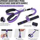 Upgrade Pedal Resistance Band with Handle, Adjustable Tube Foot Pedal Device Puller Exercise Bands, for Abs Arm Leg Waist Workout, Core Pilates, Sit Up Fitness Equipment for Full Body Training