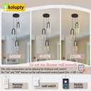 ykolupty Modern Crystal Chandeliers LED Pendant Lighting Ring Black Flush Mount Ceiling Lights Fixture Mini Chandeliers for Dining Room Kitchen Island Hallway