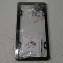 Black with Chrome Finish License Plate Frame - Stainless Steel Metal Frame with Screw Caps, 2 Pack (Chrome Black(Mirror Finish))