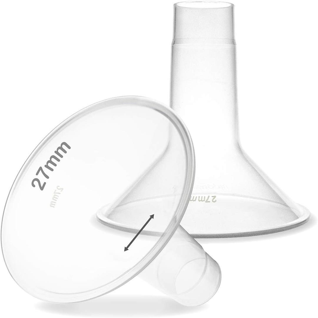 Nenesupply 27mm Flange Compatible with Medela Breast Pump Parts Replace 27mm Medela Flange Accessories Compatible with Pump in Style Parts Symphony Swing Harmony Work with Personalfit Flex