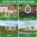 Fruit Tree Netting with Drawstring Zipper, 2 Pack Garden Netting for Garden Protection, Insect Bird Netting for Fruit Trees, Fine Mesh Plant Protection Net for Blueberry Bushes (8.2ft x 6.6ft)