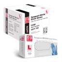 Basic Medical Blue Nitrile Exam Gloves - Latex-Free & Powder-Free - NGPF 7003 (Case of 1,000), Large