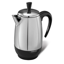 Farberware Electric Coffee Percolator, Stainless Steel Basket, Automatic Keep Warm, No-Drip Spout, 8 Cup