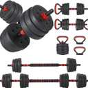 TITANLIFT Adjustable Dumbbell Set 25LBS, Dumbbells Set of 2,Free Weight Set with Connector,Used as Barbell, Kettlebells, Push up Stand, Weight Plate, Fitness Exercises for Home Gym Suitable Men/Women