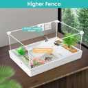 Acrylic Turtle Tank Aquarium with Quiet Water Pump, 5 Gallons, 360 View, Easy to Assemble, Durable for Small Turtles & Reptiles