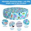Foldable Round Dog Swimming Pool Cover, for 32 "/63“/48” Collapsible Outdoor Tub, PVC Coating Waterproof and UV Protection, Leakproof Washable Kiddie Pet Small Paddling Bath Accessories,  M-48*12 inch