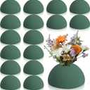 Hsei 16 Pcs Half Ball Floral Foam Dry Floral Flower Foam Round Foam Block Green Foam Balls for Artificial Flowers Plant DIY Floral Foam for Arrangement Wedding Decorations (3.54 x 1.77 Inch)