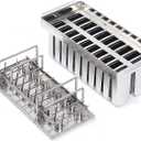 Stainless Steel Ice Cream Molds, 20 Packs Professional Round Head Grooved Ice Pop Molds, Metal Ice Lolly Ice Cream Mold Ice Cream Maker Mold Stick Holder, Single Cup Capacity 112g (20Pcs 112g)