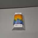 Dripless Hanukkah Candles Deluxe Sunburst Tri Colored Hand Decorated Hanukkah Candles 45 Count for All 8 Nights of Hanukkah 1-Hour Burn Time