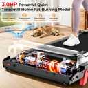 Treadmill with Incline Foldable Treadmills for Home，12% Incline Walking Pad Treadmill with Handle Bar and LED Display，3-in-1 Portable Treadmills, 3.0HP Quiet Brushless