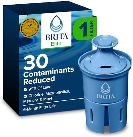 Brita Elite Water Filter Replacement for Pitchers and Dispensers, BPA-Free, Reduces 99% of Lead, Lasts Six Months or 120 Gallons, Includes 12 Pitcher Replacement Filter