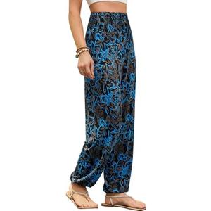QIANXIZHAN Women's Harem Pants, High Waist Yoga Boho Trousers with Pockets Size S