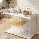 Cat Cage, DIY Cat Enclosures, 42" x 16" x 28" Cat Playpen Indoor & Outdoor with Hammock & Cat Bowl, Detachable Metal Wire Kennel Cats Crate