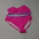 BMJL Women's High Waisted Bikini Sets Sporty Two Piece Swimsuits Color Block Cheeky High Cut Bathing Suits (XX-Large, Hot Pink011)