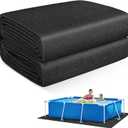 Thickened Pool Liner Pad for Above Ground Pool, 20’x 12’ Rectangle Under Pool Mat Padding, Pool Ground Pad Mat Under Pool for Pool Bottom, Prevent Punctures, Extend Liner Life