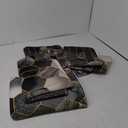 Bathroom Rug Set 5 Piece - Black Bathroom Rug Set, Memory Foam Bath Mat, Non Slip Extra Soft Absorbent Washable for Bedroom, Kitchen, Dining Room and Living Room