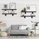 3 Pack Wooden Slatwall Shelf, 11.8" x 30" Slat Wall Shelves with Metal Brackets Heavy Duty Slatwall Shelving Organizer Accessories for Home Garage (3, 11.8" x 30")